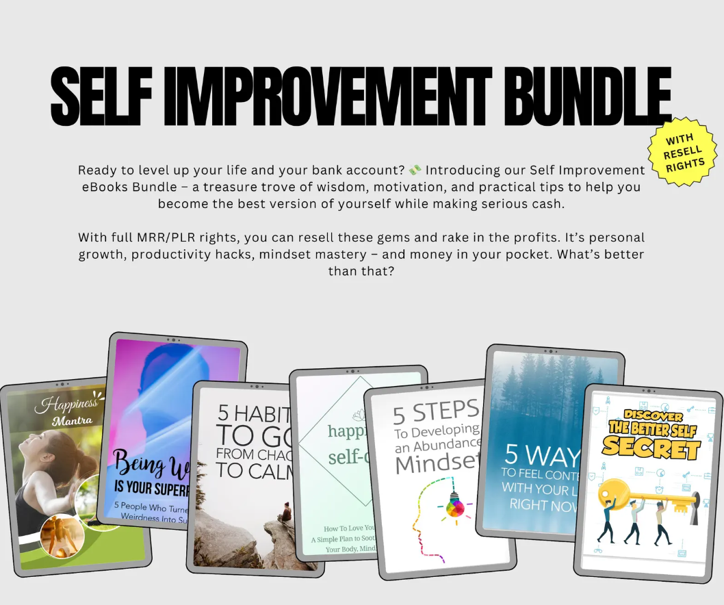 750+ Self-Improvement Ebooks PLR MRR Bundle – Resellable Digital Book Collection - Image 5