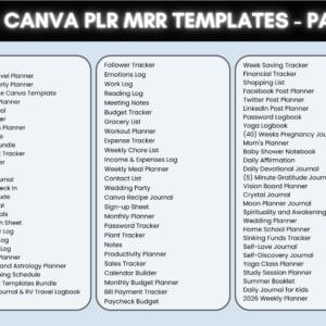 15,000+ Canva Templates Bundle PLR MRR – Editable Planners, Journals & Trackers
